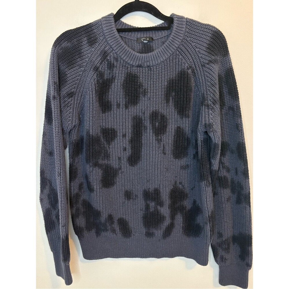 Rails Venus Iron Black Tie Dye Cotton Cashmere Sweater Medium